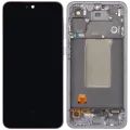 Дисплейний модуль (OLED) з рамкою для Samsung Galaxy A56 5G (A566 / 2025) (Refurbished) (графітовий)