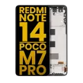 OLED Assembly With Frame For Xiaomi Redmi Note 14 5G / Poco M7 Pro 5G (Refurbished) (Midnight Black)
