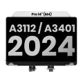 Complete LCD Display Assembly (Glossy) MacBook Pro 14" A3112 / A3401 / A3185 (2024) (Pre-installed Lid Angle Sensor cable) (Used OEM Pull: Grade A) (Space Black)