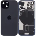 Back Glass w/ MagSafe Magnet & NFC & Flashlight Flex For iPhone 15 (Service Pack) (Black)