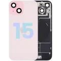 Back Glass w/ MagSafe Magnet & NFC & Flashlight Flex For iPhone 15 (Service Pack) (Pink)