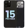 Back Glass w/ MagSafe Magnet & NFC & Flashlight Flex For IPhone 15 Pro Max (Service Pack) (Black Titanium)