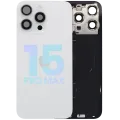 Back Glass w/ MagSafe Magnet & NFC & Flashlight Flex For IPhone 15 Pro Max (Service Pack) (White Titanium)