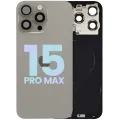 Back Glass w/ MagSafe Magnet & NFC & Flashlight Flex For IPhone 15 Pro Max (Service Pack) (Natural Titanium)