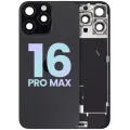 Back Glass w/ MagSafe Magnet & NFC & Flashlight Flex For iPhone 16 Pro Max (Service Pack) (Black Titanium)