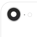 Back Camera Lens With Bracket & Bezel For iPhone 16e / 17e (Premium) (White)