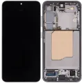 Дисплейний модуль (OLED) з рамкою для Samsung Galaxy S25 5G (US & International) (Service Pack) (Silver Shadow)