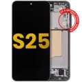 OLED Assembly With Frame For Samsung Galaxy S25 5G (US & International) (Refurbished) (Silver Shadow)
