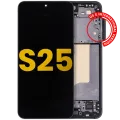 OLED Assembly With Frame For Samsung Galaxy S25 5G (US & International) (Refurbished) (Blue Black)