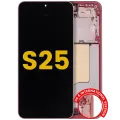 OLED Assembly With Frame For Samsung Galaxy S25 5G (US & International) (Refurbished) (Coral Red)