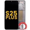 OLED Assembly With Frame For Samsung Galaxy S25 Plus 5G (US & International Version) (Refurbished) (Silver Shadow)