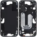 Mid-Frame Housing W/ Small Parts For iPhone 16 (EU / Global Version) (Used OEM Pull: Grade A) (Black)