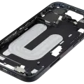 Mid-Frame Housing W/ Small Parts For iPhone 16 (EU / Global Version) (Used OEM Pull: Grade A) (Black)