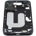 Mid-Frame Housing W/ Small Parts For iPhone 16 (EU / Global Version) (Used OEM Pull: Grade A) (Black)