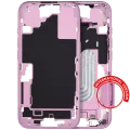 Mid-Frame Housing W/ Small Parts For iPhone 16 (EU / Global Version) (Used OEM Pull: Grade A) (Pink)
