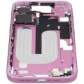 Mid-Frame Housing W/ Small Parts For iPhone 16 (EU / Global Version) (Used OEM Pull: Grade A) (Pink)