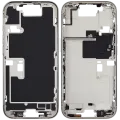 Mid-Frame Housing W/ Small Parts For iPhone 16 Pro (EU / Global Version) (Used OEM Pull: Grade A) (White Titanium)