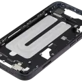 Середня рамка з дрібними деталями для iPhone 16e / 17e (EU / Global Version) (Used OEM Pull: Grade A) (чорний)