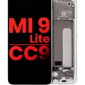 OLED Assembly With Frame For Xiaomi Mi 9 Lite / CC9 (Aftermarket Plus) (Pearl White)