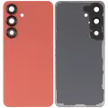 Back Cover Glass With Camera Lens For Samsung Galaxy S25 5G (No Logo) (Aftermarket Plus) (Coral Red)