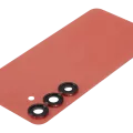 Back Cover Glass With Camera Lens For Samsung Galaxy S25 5G (No Logo) (Aftermarket Plus) (Coral Red)