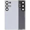 Back Cover Glass With Camera Lens For Samsung Galaxy S25 Ultra 5G (No Logo) (Aftermarket Plus) (Titanium Silver Blue)