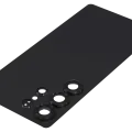 Back Cover Glass With Camera Lens For Samsung Galaxy S25 Ultra 5G (No Logo) (Aftermarket Plus) (Titanium Black)