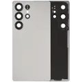 Back Cover Glass With Camera Lens For Samsung Galaxy S25 Ultra 5G (No Logo) (Aftermarket Plus) (Titanium White Silver)