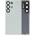 Back Cover Glass With Camera Lens For Samsung Galaxy S25 Ultra 5G (No Logo) (Aftermarket Plus) (Titanium Jade Green)