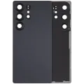 Back Cover Glass With Camera Lens For Samsung Galaxy S25 Ultra 5G (No Logo) (Aftermarket Plus) (Titanium Jet Black)