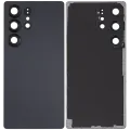 Back Cover Glass With Camera Lens For Samsung Galaxy S25 Ultra 5G (No Logo) (Aftermarket Plus) (Titanium Jet Black)