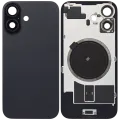 Back Glass w/ MagSafe Magnet For iPhone 16 (No Logo) (Aftermarket) (Black)