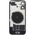 Back Glass w/ MagSafe Magnet For iPhone 16 (No Logo) (Aftermarket) (Black)