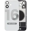Back Glass w/ MagSafe Magnet For iPhone 16 (No Logo) (Aftermarket) (White)