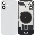 Back Glass w/ MagSafe Magnet For iPhone 16 (No Logo) (Aftermarket) (White)