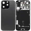 Back Glass w/ MagSafe Magnet & NFC & Flashlight Flex For iPhone 16 Pro (No Logo) (Aftermarket) (Black Titanium)