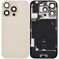 Back Glass w/ MagSafe Magnet & NFC & Flashlight Flex For iPhone 16 Pro (No Logo) (Aftermarket) (Desert Titanium)