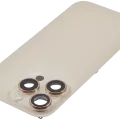 Back Glass w/ MagSafe Magnet & NFC & Flashlight Flex For iPhone 16 Pro (No Logo) (Aftermarket) (Desert Titanium)