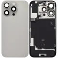 Back Glass w/ MagSafe Magnet & NFC & Flashlight Flex For iPhone 16 Pro (No Logo) (Aftermarket) (Natural Titanium)