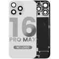 Back Glass w/ MagSafe Magnet & NFC & Flashlight Flex For iPhone 16 Pro Max (No Logo) (Aftermarket) (White Titanium)