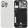 Back Glass w/ MagSafe Magnet & NFC & Flashlight Flex For iPhone 16 Pro Max (No Logo) (Aftermarket) (White Titanium)