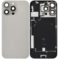 Back Glass w/ MagSafe Magnet & NFC & Flashlight Flex For iPhone 16 Pro Max (No Logo) (Aftermarket) (Natural Titanium)
