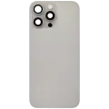 Back Glass w/ MagSafe Magnet & NFC & Flashlight Flex For iPhone 16 Pro Max (No Logo) (Aftermarket) (Natural Titanium)
