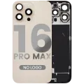 Back Glass w/ MagSafe Magnet & NFC & Flashlight Flex For iPhone 16 Pro Max (No Logo) (Aftermarket) (Desert Titanium)