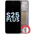 OLED Assembly With Frame For Samsung Galaxy S25 Plus 5G (US & International Version) (Service Pack) (Silver Shadow)