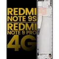 LCD Assembly With Frame For Xiaomi Redmi Note 9S / Redmi Note 9 Pro 4G (Aftermarket Plus) (Interstellar Gray)