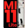 OLED Assembly With Frame For Xiaomi Mi 11 Lite / Xiaomi Mi 11 Lite 5G (Aftermarket Plus) (Peach Pink)