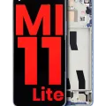 OLED Assembly With Frame For Xiaomi Mi 11 Lite / Xiaomi Mi 11 Lite 5G (Aftermarket Plus) (Bubblegum Blue)