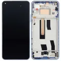 OLED Assembly With Frame For Xiaomi Mi 11 Lite / Xiaomi Mi 11 Lite 5G (Aftermarket Plus) (Bubblegum Blue)