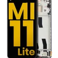 OLED Assembly With Frame For Xiaomi Mi 11 Lite / Xiaomi Mi 11 Lite 5G (Refurbished) ( Boba Black)